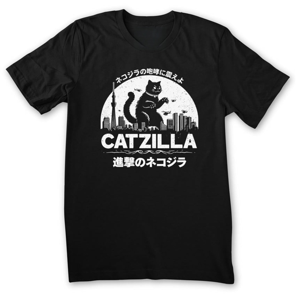Catzilla T Shirt Cat Over Tokyo Skytree Japan